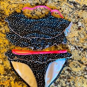 Two piece little girls swim suit